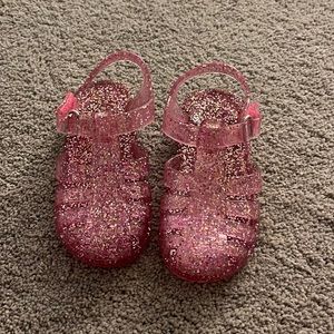 Toddler girls pink sparkle Mary Jane Jelly Shoes